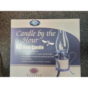 Candle By The Hour 40-Hour Candle Eco-Friendly 100% Beeswax With Metal Stand & C